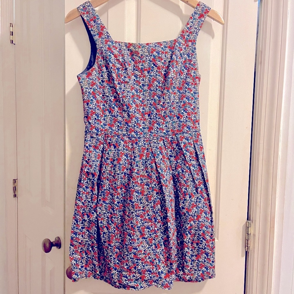 Topshop Floral Pleated Dress